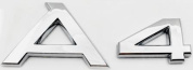 Шильдик автомобильный SHKP Audi A4 S серебристый пластик